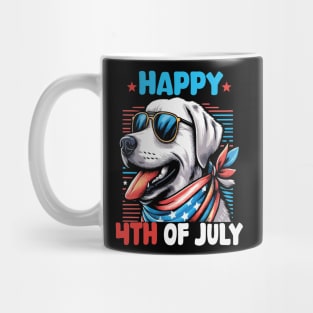 Happy 4th of July Patriotic American Labrador Retriever Cute Mug